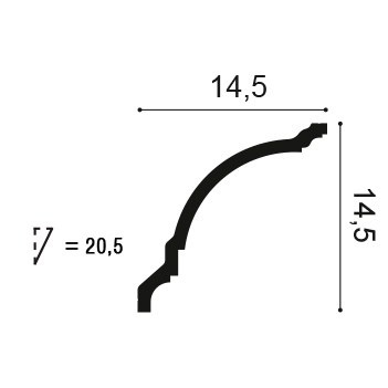 Listwa sufitowa CX203 14,5x14,5x200cm Orac