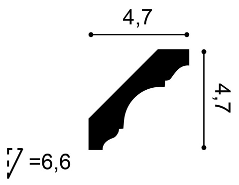 Listwa sufitowa elastyczna C215F 4,7x4,7x200cm Orac