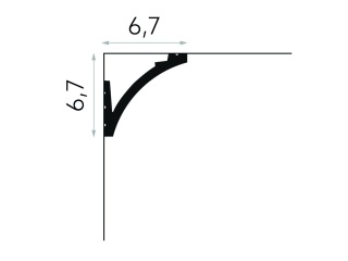 Listwa sufitowa elastyczna MD380 6,7x6,7x200cm 6,7x6,7x200cm Mardom