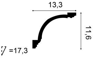 Listwa sufitowa zdobiona C216 11,6x13,3x200cm Orac