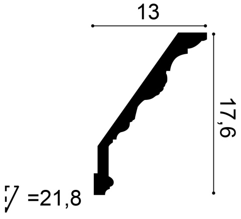 Listwa sufitowa zdobiona C219 17,6x13x200cm Orac
