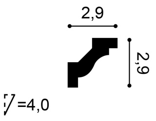 Listwa sufitowa zdobiona C230 2,9x2,9x200cm Orac