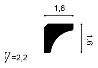 Listwa sufitowa zdobiona C250 1,6x1,6x200cm Orac