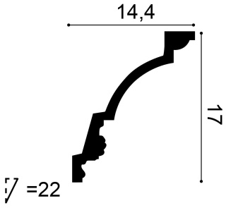 Listwa sufitowa zdobiona C301 17x14,4x200cm Orac