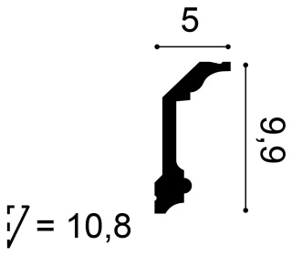 Listwa sufitowa zdobiona C321 9,9x5x200cm Orac