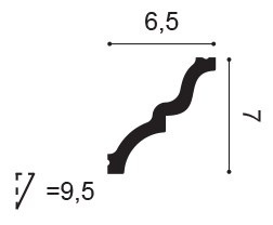 Listwa sufitowa zdobiona C325 7x6,5x200cm Orac
