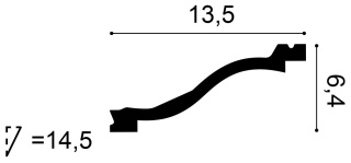 Listwa sufitowa zdobiona C331 6,1x13,5x200cm Orac