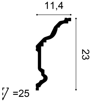 Listwa sufitowa zdobiona C332 11,4x23x200cm Orac