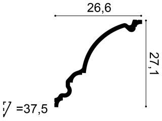 Listwa sufitowa zdobiona C336 27,1x26,6x200cm Orac