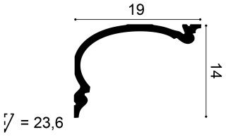 Listwa sufitowa zdobiona C342 14x19x200cm Orac