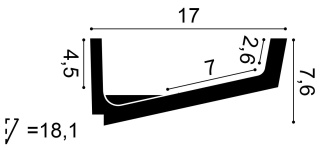 Listwa sufitowa zdobiona C352 7,6x17,1x200cm Orac