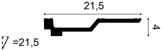 Listwa sufitowa zdobiona C354 4x21,5x200cm Orac