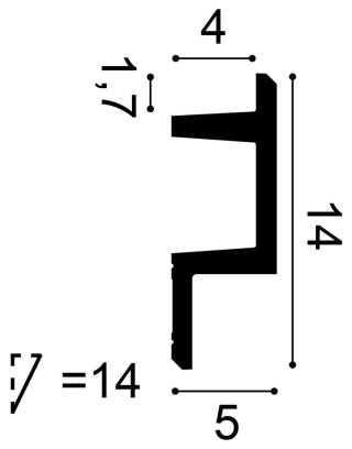 Listwa sufitowa zdobiona C383 14x5x200cm Orac