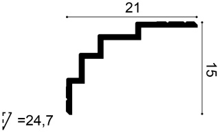 Listwa sufitowa zdobiona C393 15x21x200cm Orac