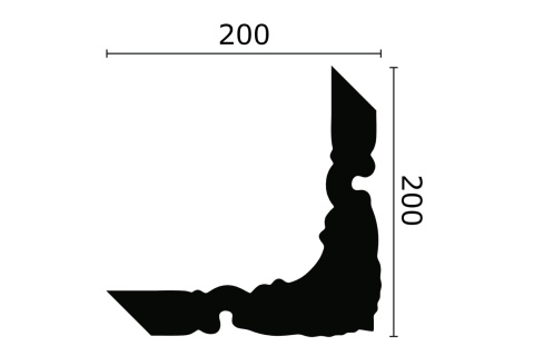 Listwa sufitowa zdobiona Z101 20x20x200cm Noël & Marquet