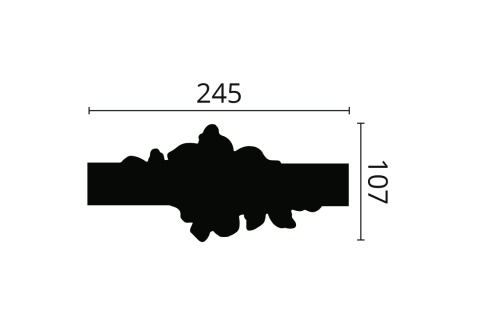 Listwa sufitowa zdobiona Z104 10,7x24,5x200cm Noël & Marquet