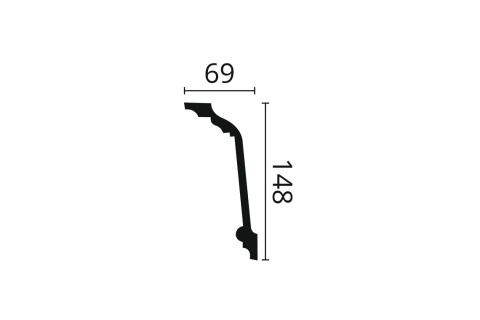 Listwa sufitowa zdobiona Z11 14,8x6,9x200cm Noël & Marquet