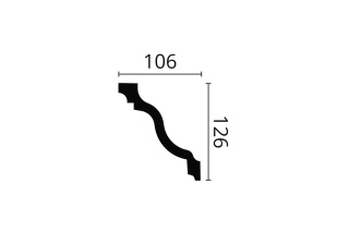 Listwa sufitowa zdobiona Z22 12,6x10,6x200cm Noël & Marquet