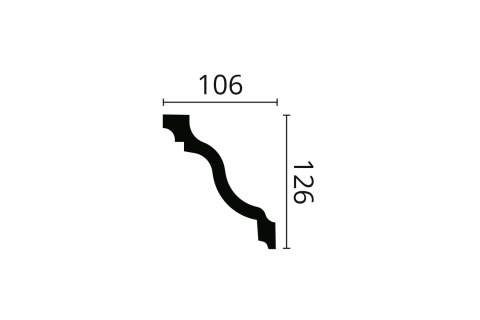 Listwa sufitowa zdobiona Z22 12,6x10,6x200cm Noël & Marquet