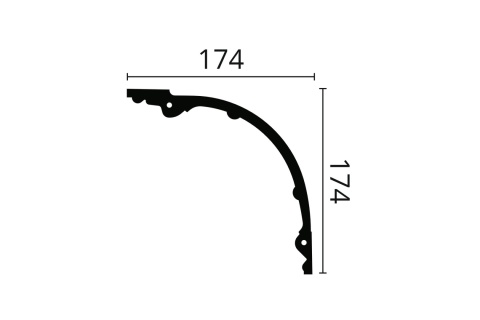 Listwa sufitowa zdobiona Z42 17,4x17,4x200cm Noël & Marquet