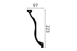 Listwa sufitowa zdobiona Z7 22,3x9,7x200cm Noël & Marquet