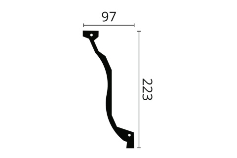 Listwa sufitowa zdobiona Z7 22,3x9,7x200cm Noël & Marquet