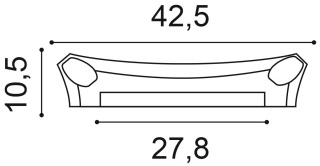 Pilaster K251 35x10,5x42,5cm Orac
