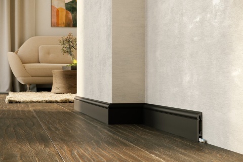 Listwa przypodłogowa PF082B Czarny 8x1,5x240cm Mardom