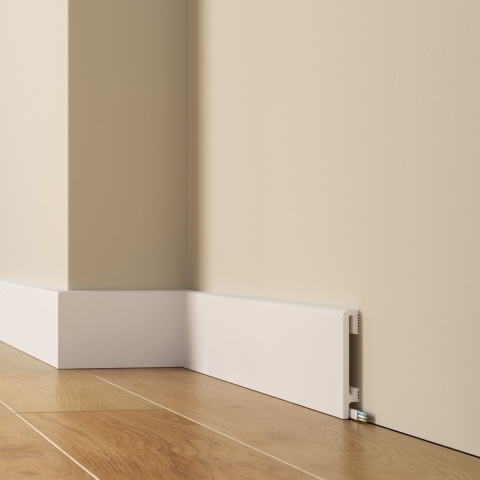 Listwa przypodłogowa PF100 Biały 10x1,5x240cm Mardom