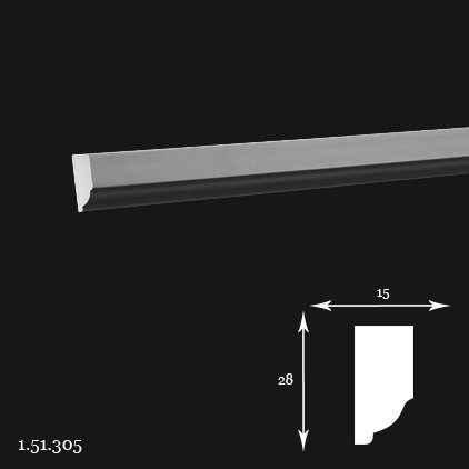 Listwa ścienna 1.51.305 2,8x1,5x200cm Europlast