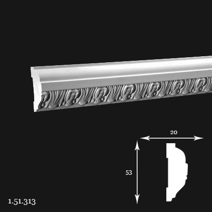 Listwa ścienna 1.51.313 5,3x2x200cm Europlast
