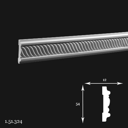 Listwa ścienna 1.51.324 5,4x1,2x200cm Europlast