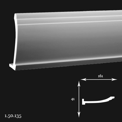 Listwa sufitowa 1.50.135 4,1x16,1x200cm Europlast