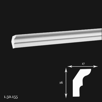 Listwa sufitowa 1.50.155 2,6x1,7x200cm Europlast