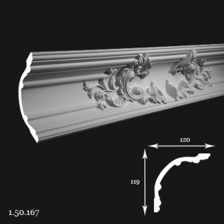 Listwa sufitowa 1.50.167 11,9x12x200cm Europlast