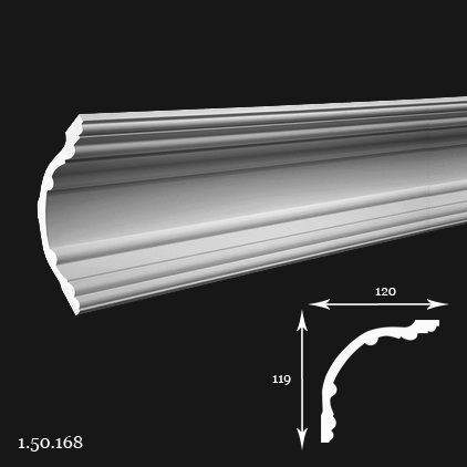 Listwa sufitowa 1.50.168 11,9x12x200cm Europlast