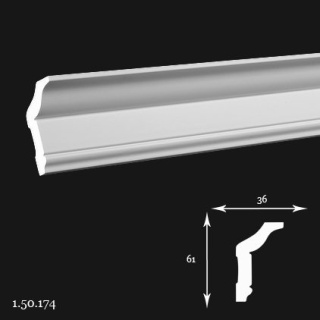 Listwa sufitowa 1.50.174 6,1x3,6x200cm Europlast