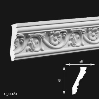 Listwa sufitowa 1.50.181 7,5x3,8x200cm Europlast