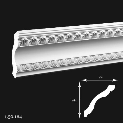 Listwa sufitowa 1.50.184 7,4x7,2x200cm Europlast