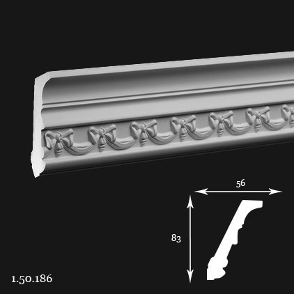 Listwa sufitowa 1.50.186 8,3x5,6x200cm Europlast