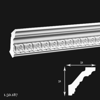 Listwa sufitowa 1.50.187 5,1x5,1x200cm Europlast