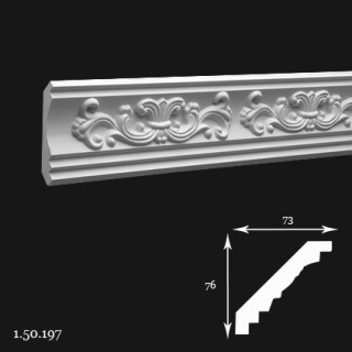 Listwa sufitowa 1.50.197 7,6x7,3x200cm Europlast