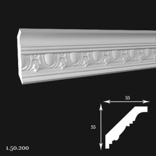 Listwa sufitowa 1.50.200 5,5x5,5x200cm Europlast