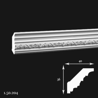 Listwa sufitowa 1.50.204 3,6x4x200cm Europlast