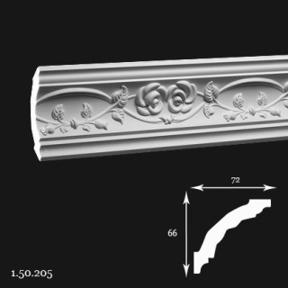 Listwa sufitowa 1.50.205 6,6x7,2x200cm Europlast