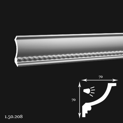 Listwa sufitowa 1.50.208 7x7x200cm Europlast