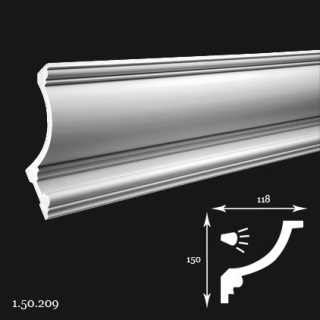 Listwa sufitowa 1.50.209 15x11,8x200cm Europlast