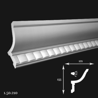 Listwa sufitowa 1.50.210 15,5x12,1x200cm Europlast