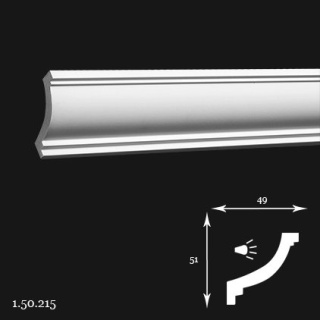 Listwa sufitowa 1.50.215 200x5,1x4,9cm Europlast