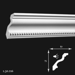 Listwa sufitowa 1.50.216 7,5x6,7x200cm Europlast